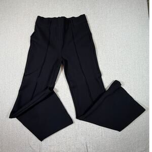 Quince Women's 30 Black Ultra Stretch Ponte Flare Leg Pants Work Office Travel